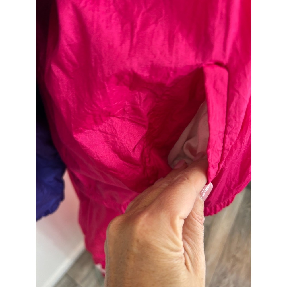 90s Venezia Women's Size XXL Track Suit Set Windbreaker Jacket Pants Pink Lined - Picture 15 of 16